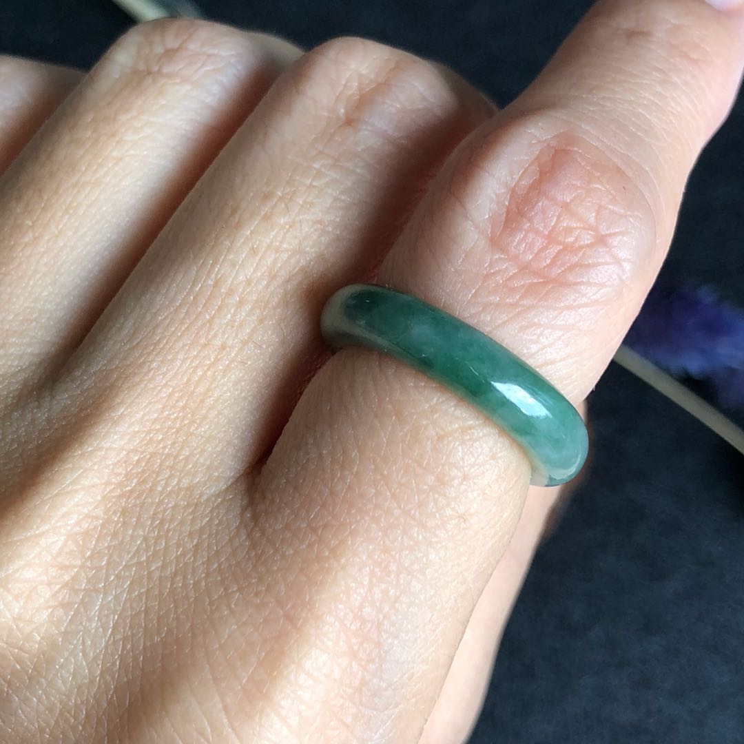 Thin jade ring sales