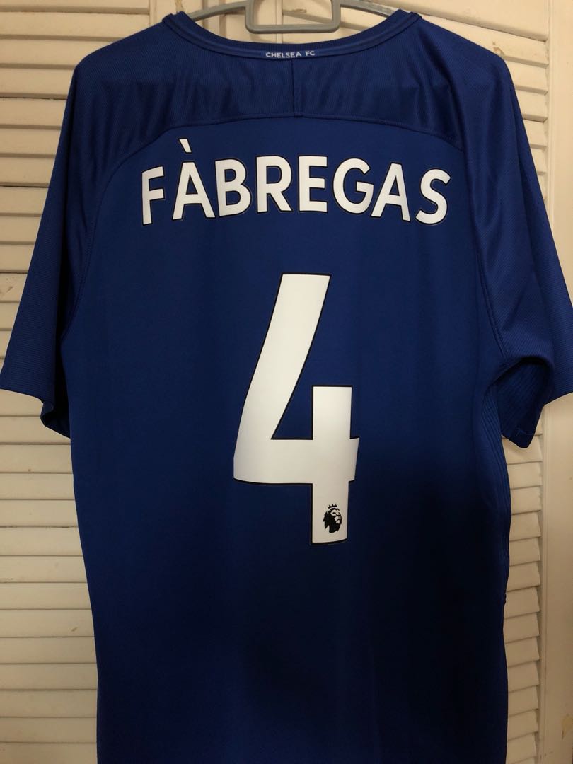 Chelsea No4 Fabregas Blue Home Kid Jersey