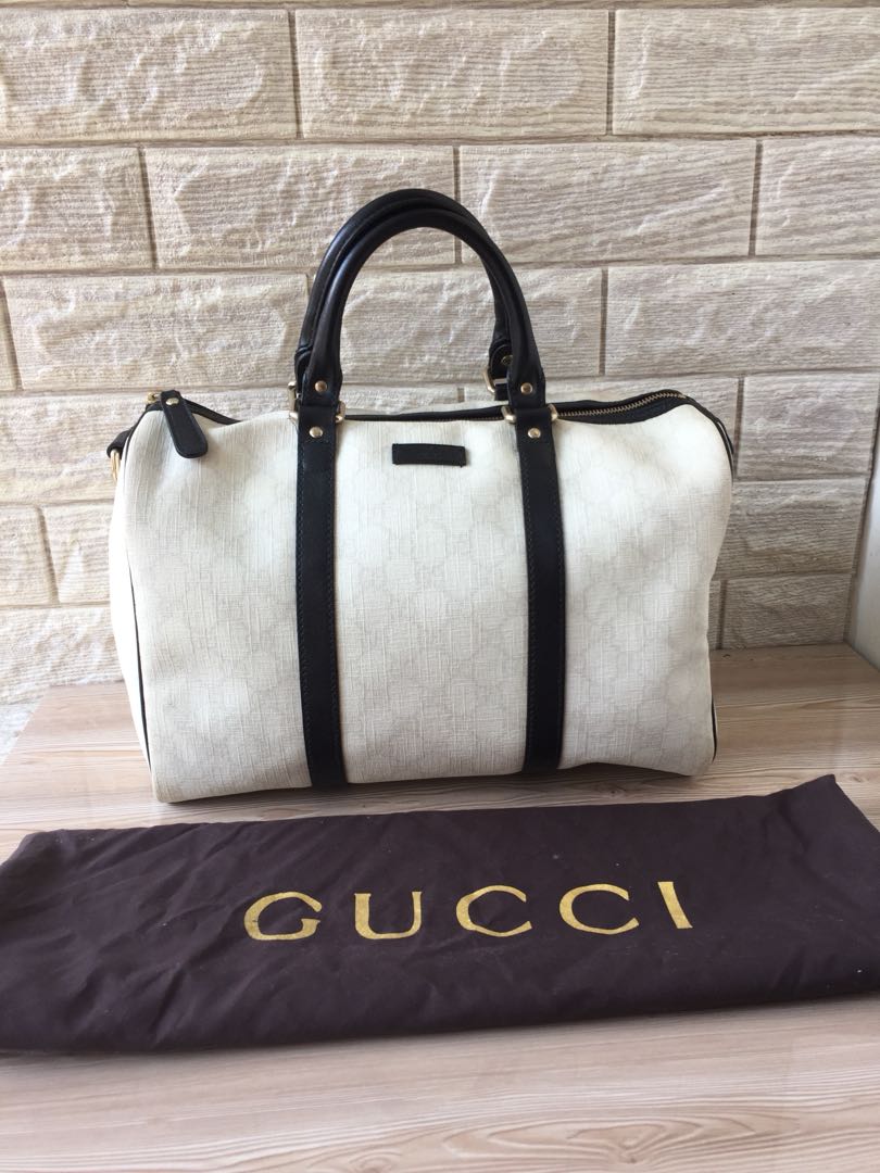 Gucci white and black bag deals