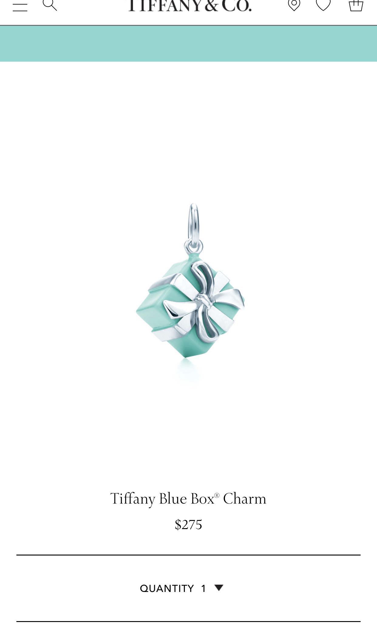 Tiffany sales box charm