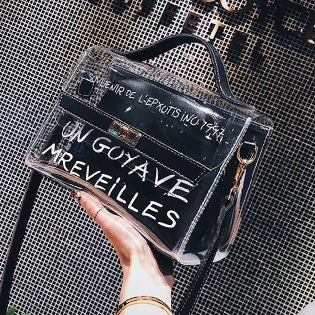 Bag 2 In 1 Transparent Sling Bag Everything Else On Carousell