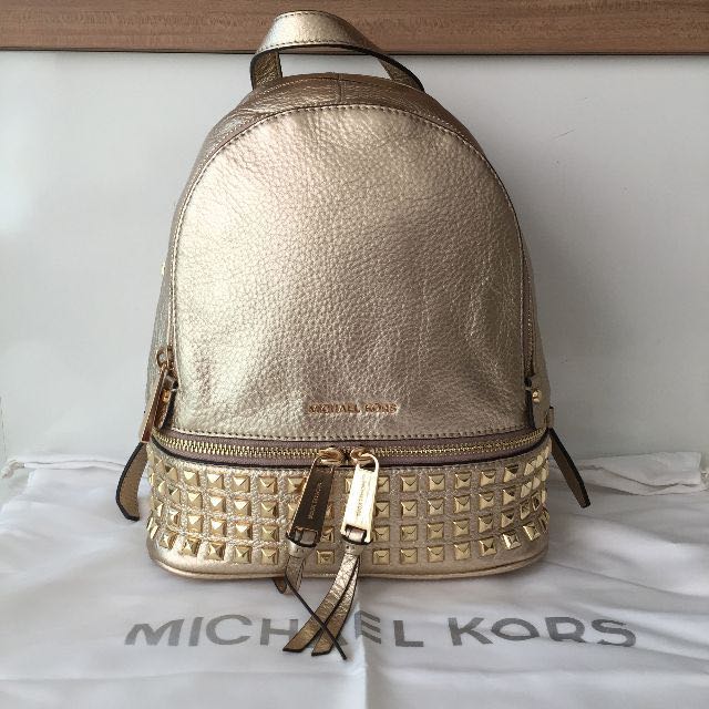 Michael kors rhea backpack rose gold store