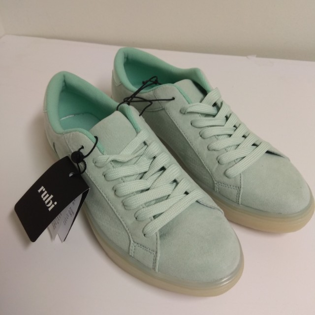 Brand New] Teal/ Pastel Green Sneakers 