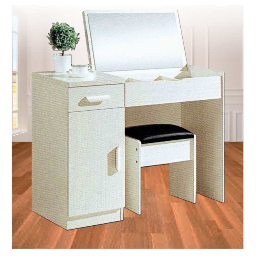 dressing table with fold up mirror