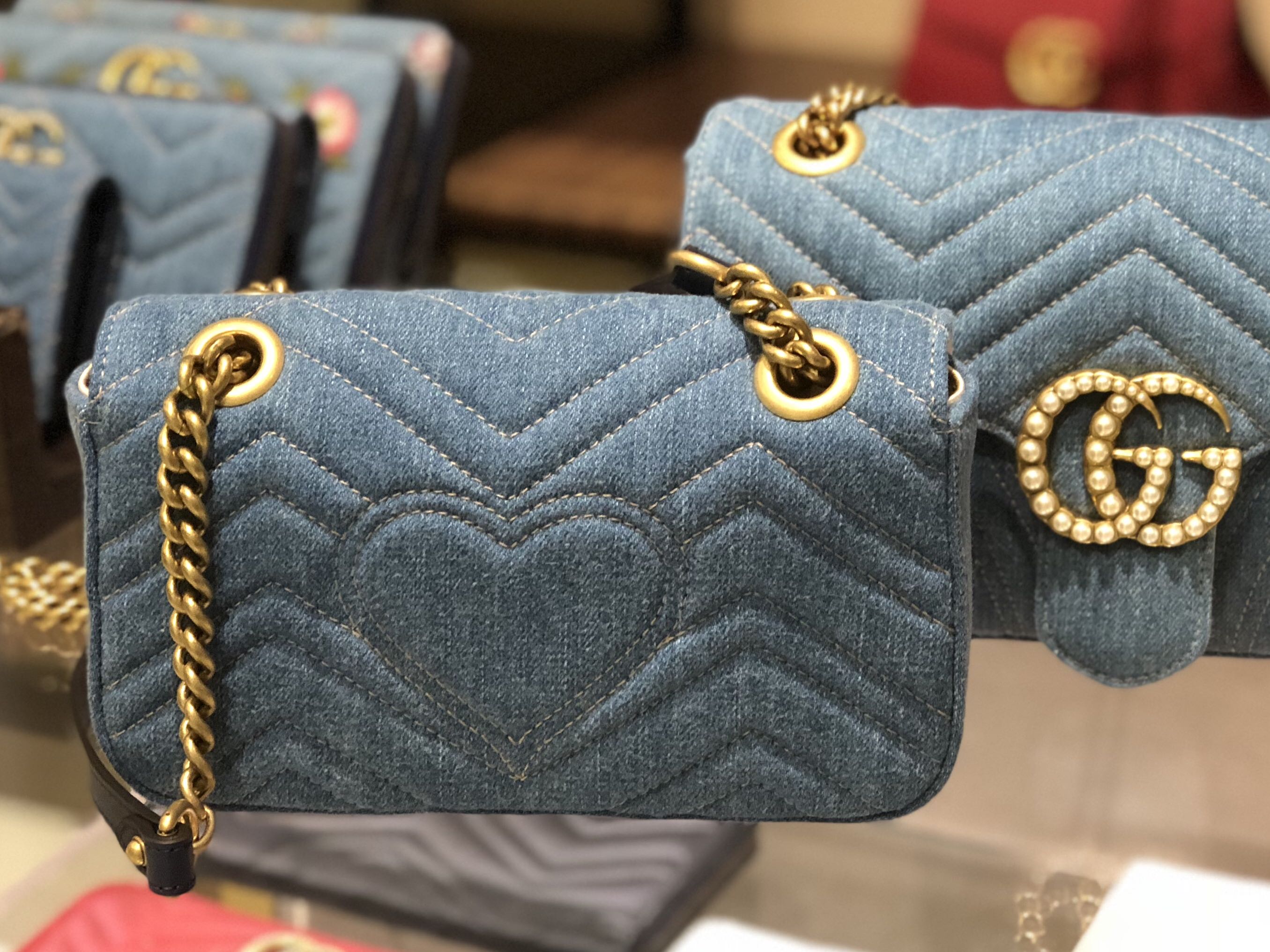 Gg marmont denim mini bag outlet