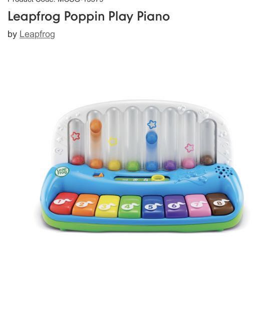 Leapfrog poppin play piano musical keyboard, Babies & Kids, Infant