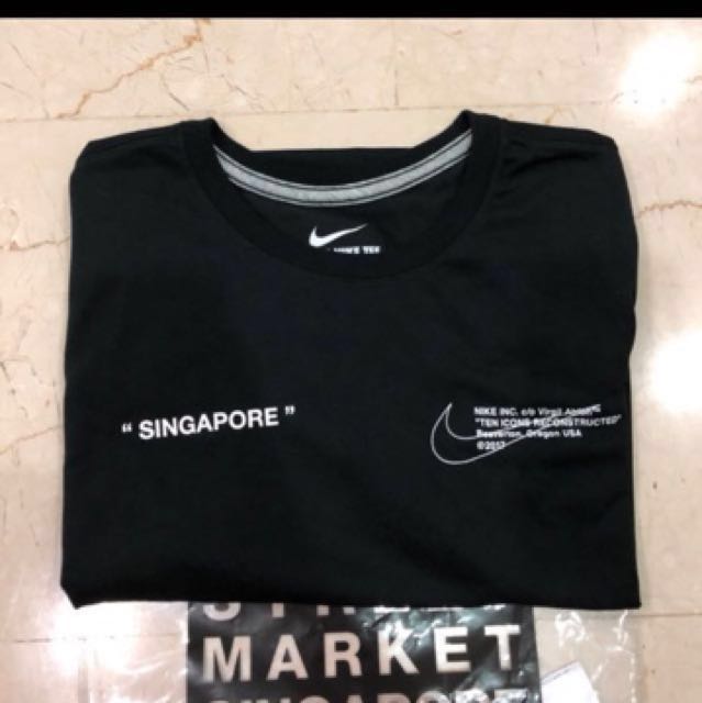 Nike x Off White x Dover Street Market Singapore Tshirt, Men's Fashion,  Clothes on Carousell