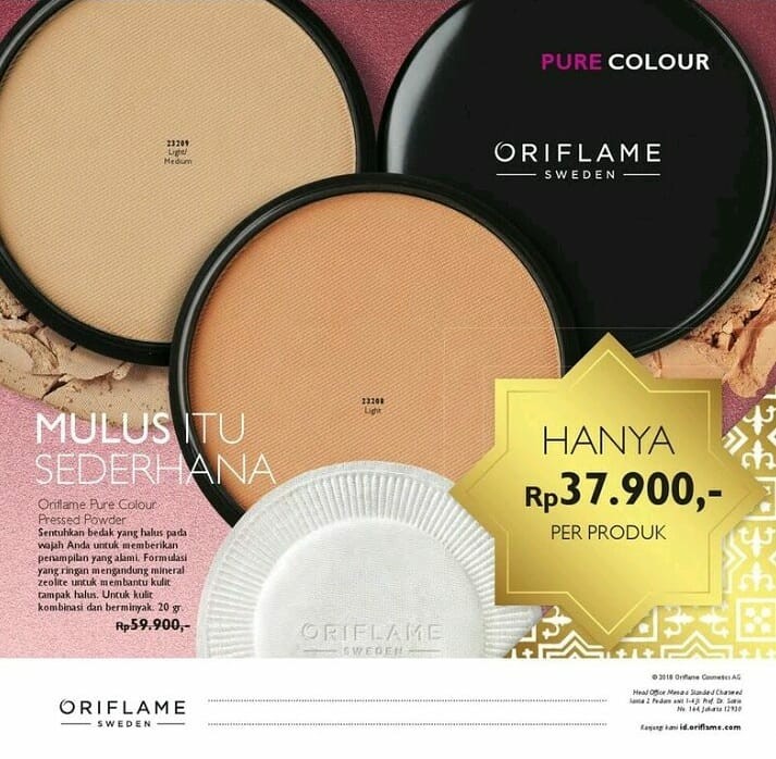Oriflame Pressed Powder Bedak Padat Kesehatan Kecantikan Rias Wajah Di Carousell