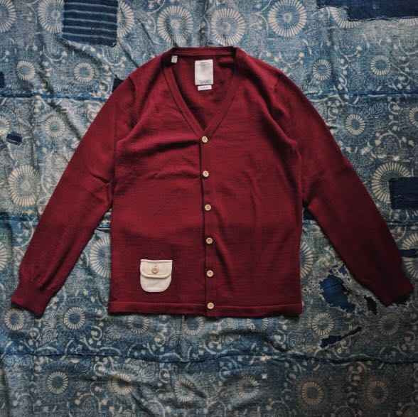 Visvim selmer cardigan red, Men's 