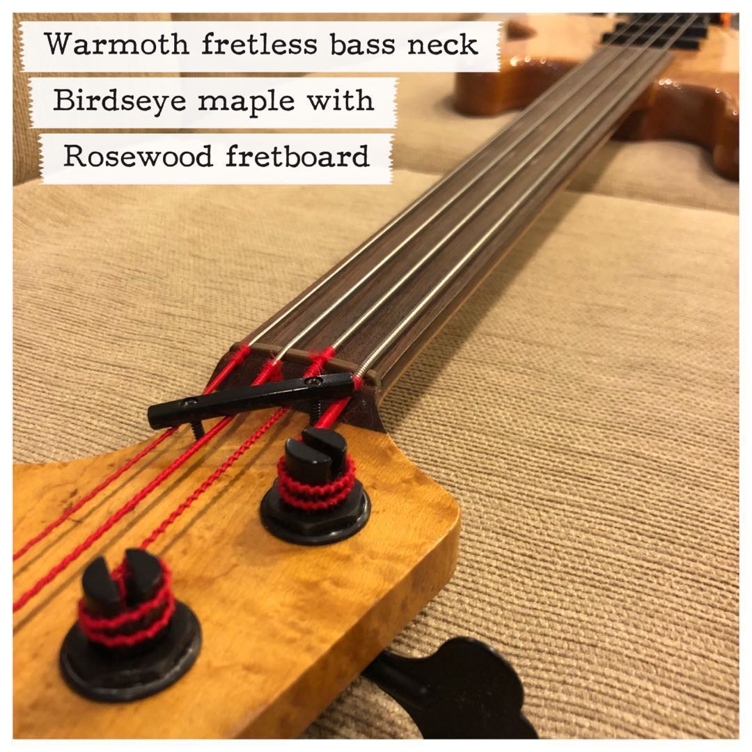 Warmoth fretless bass neck