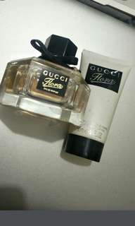 Authentic gucci flora perfume and handcream