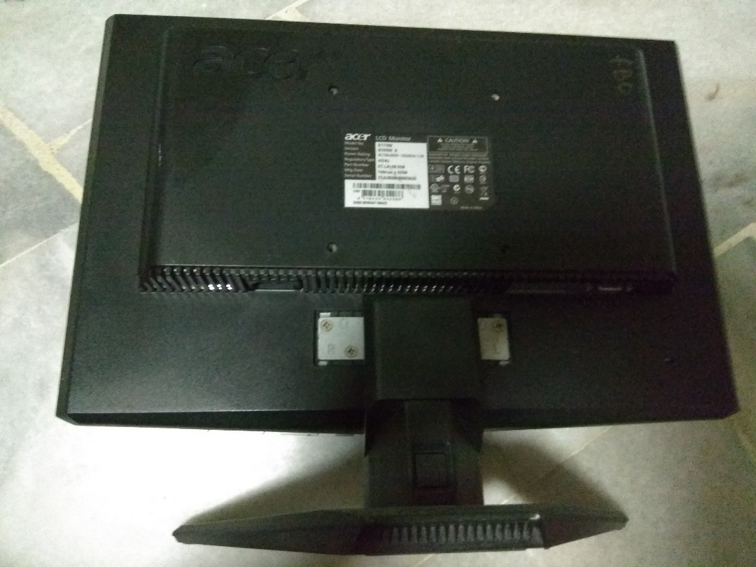 Acer Monitor (Not Working), Computers & Tech, Parts & Accessories