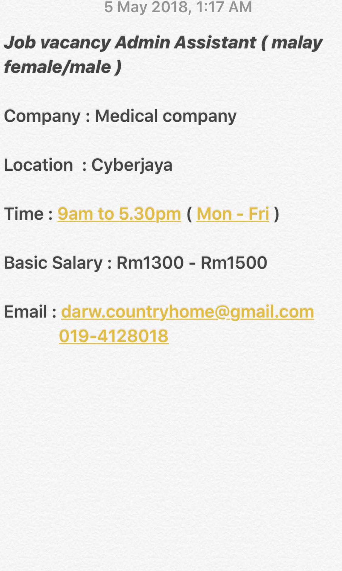 Admin Assistant Jobs Full Time Admin Office Finance On Carousell