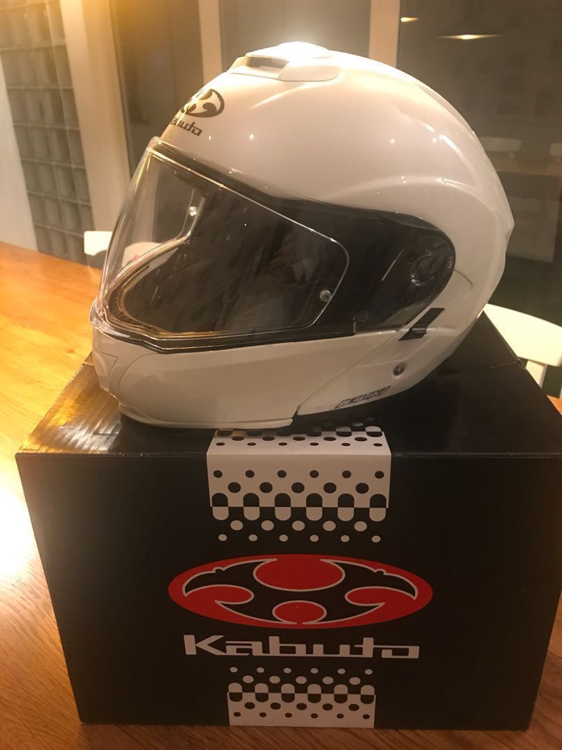 Almost New Medium Pearl White Ogk Kabuto Ibuki Motorcycles Motorcycle Accessories On Carousell