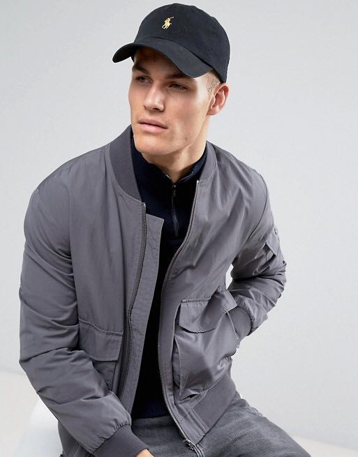 BLACK RALPH LAUREN CAP, Men's Fashion 