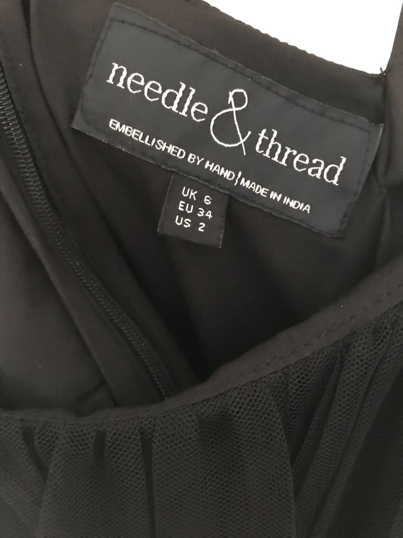 needle & thread black dress