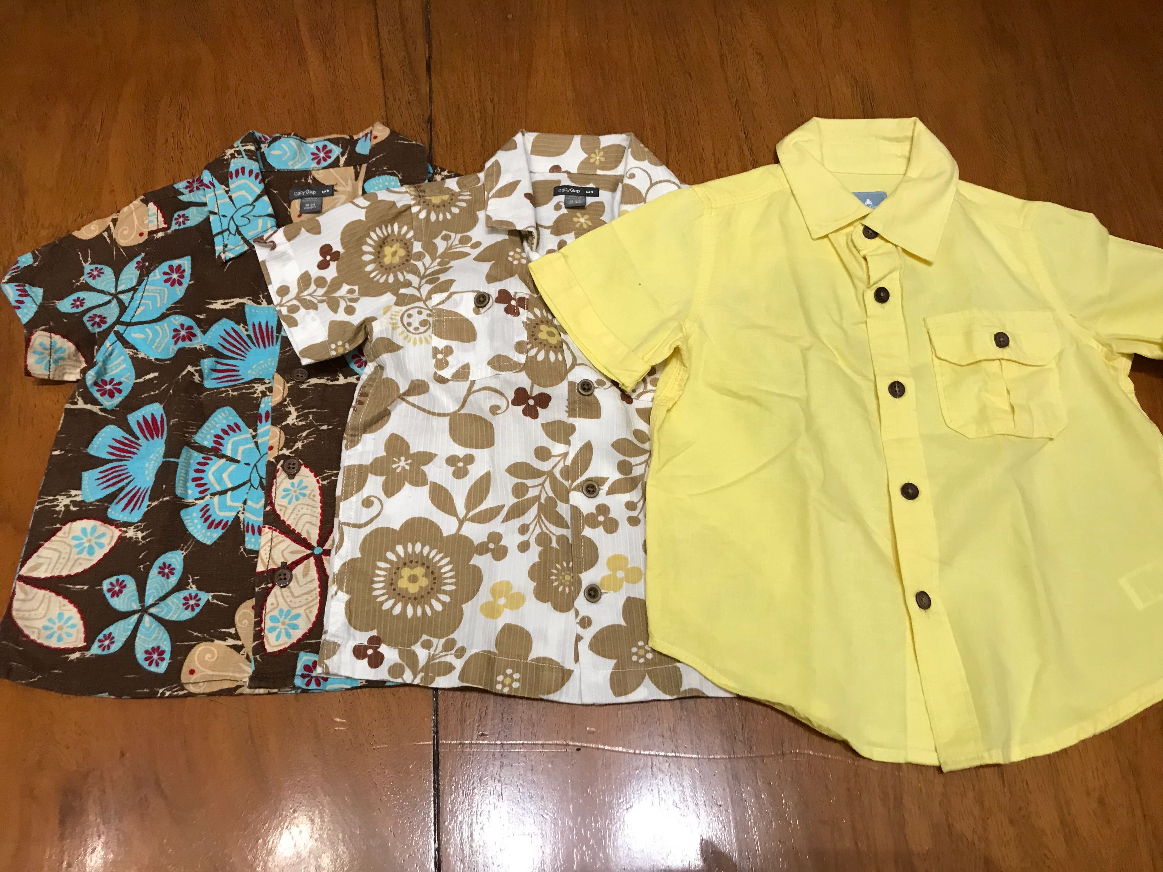 baby yellow button down shirt