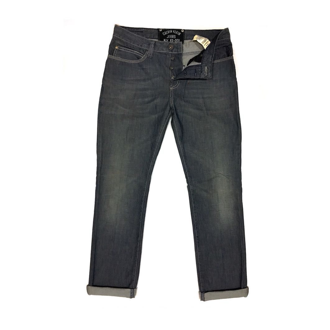 Calvin Klein Jeans Slim Fit Button Fly New York K5, Fesyen Pria, Pakaian di  Carousell