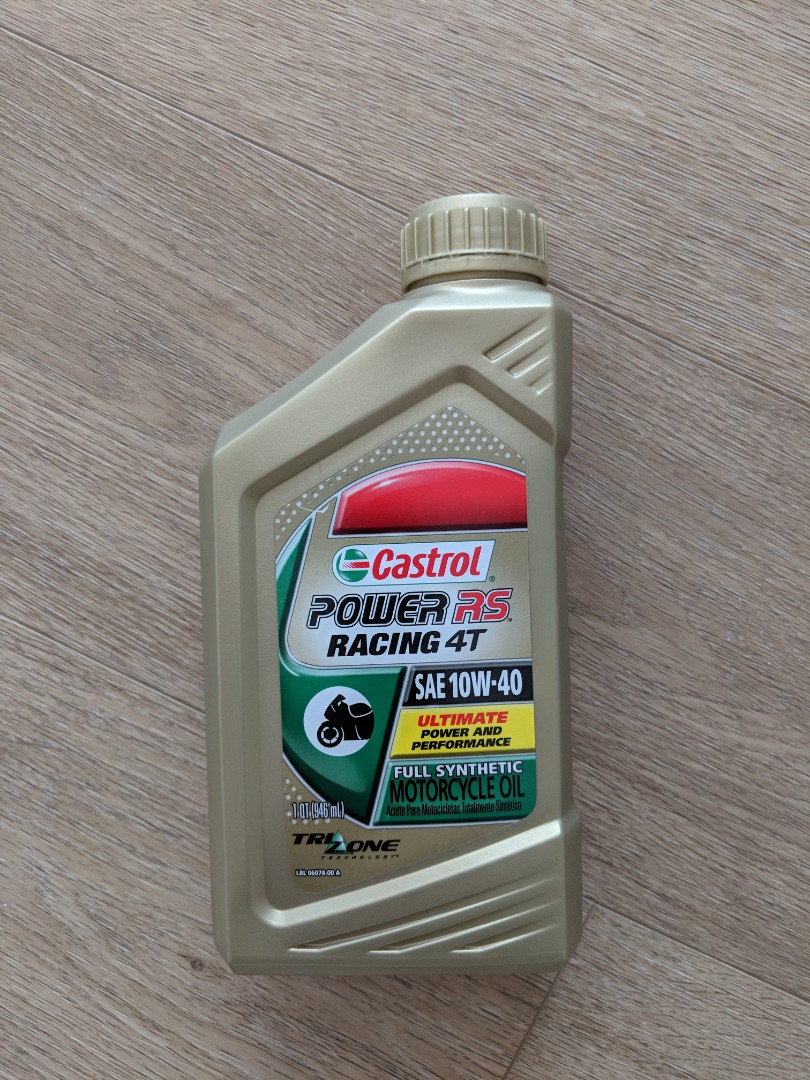 Castrol Power Racing Fully Synthetic Motorcycle Engine Oil 10w 40 1 Litre Motorcycles Motorcycle Accessories On Carousell