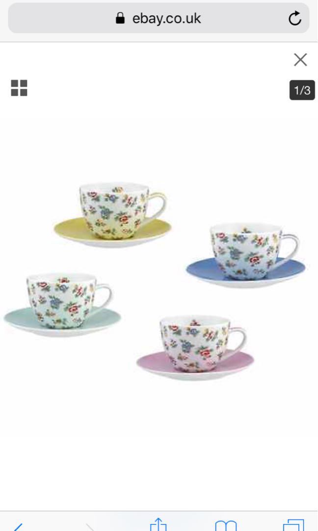Cath Kidston tea cup and saucer set of 