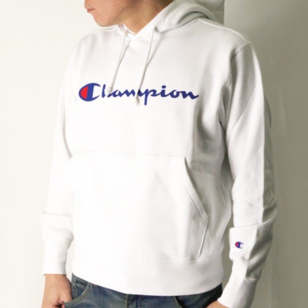 champion white hoodie