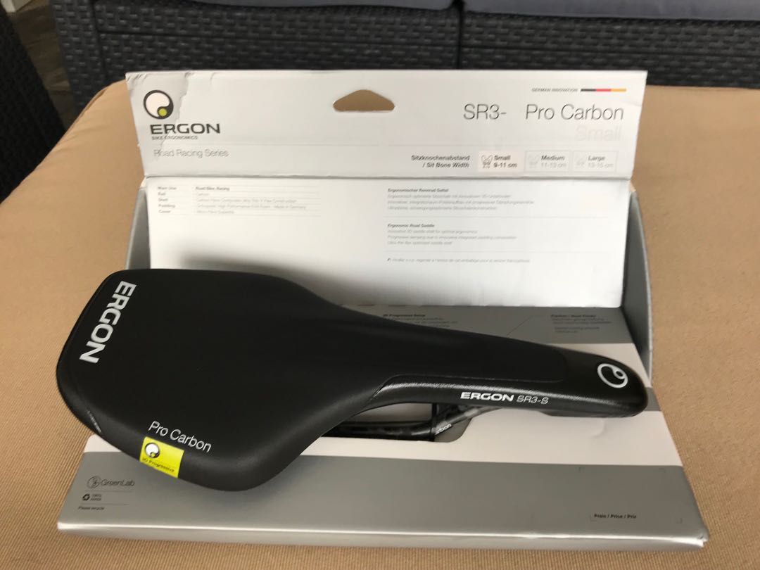 Ergon SR3 S Pro Carbon road bike seat Sports Equipment Bicycles Parts Bicycles on Carousell