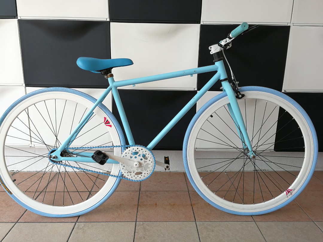Fixie bike sky blue