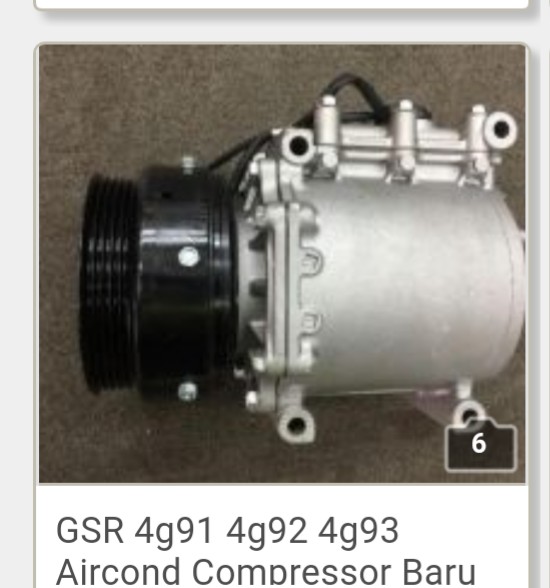 Gsr 4g91 4g92 4g93 Aircond Compressor Baru Auto Accessories On Carousell