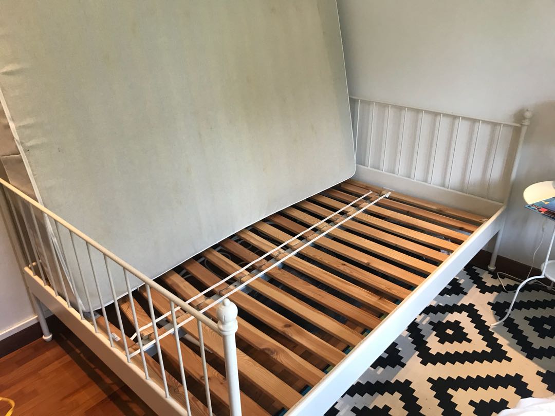 IKEA Leirvik Bed frame and Sultan mattress, Furniture & Home Living