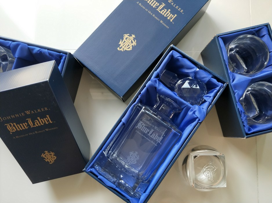 It is an image of Smart Johnnie Walker Blue Label Crystal Glasses It is a photo of Smart Johnnie Walker Blue Label Crystal Glasses