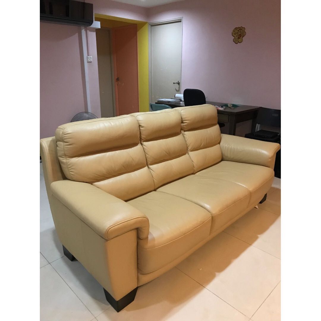 Lorenzo 3seater Genuine Leather Sofa for Sale!!, Furniture & Home Living, Furniture, Sofas on