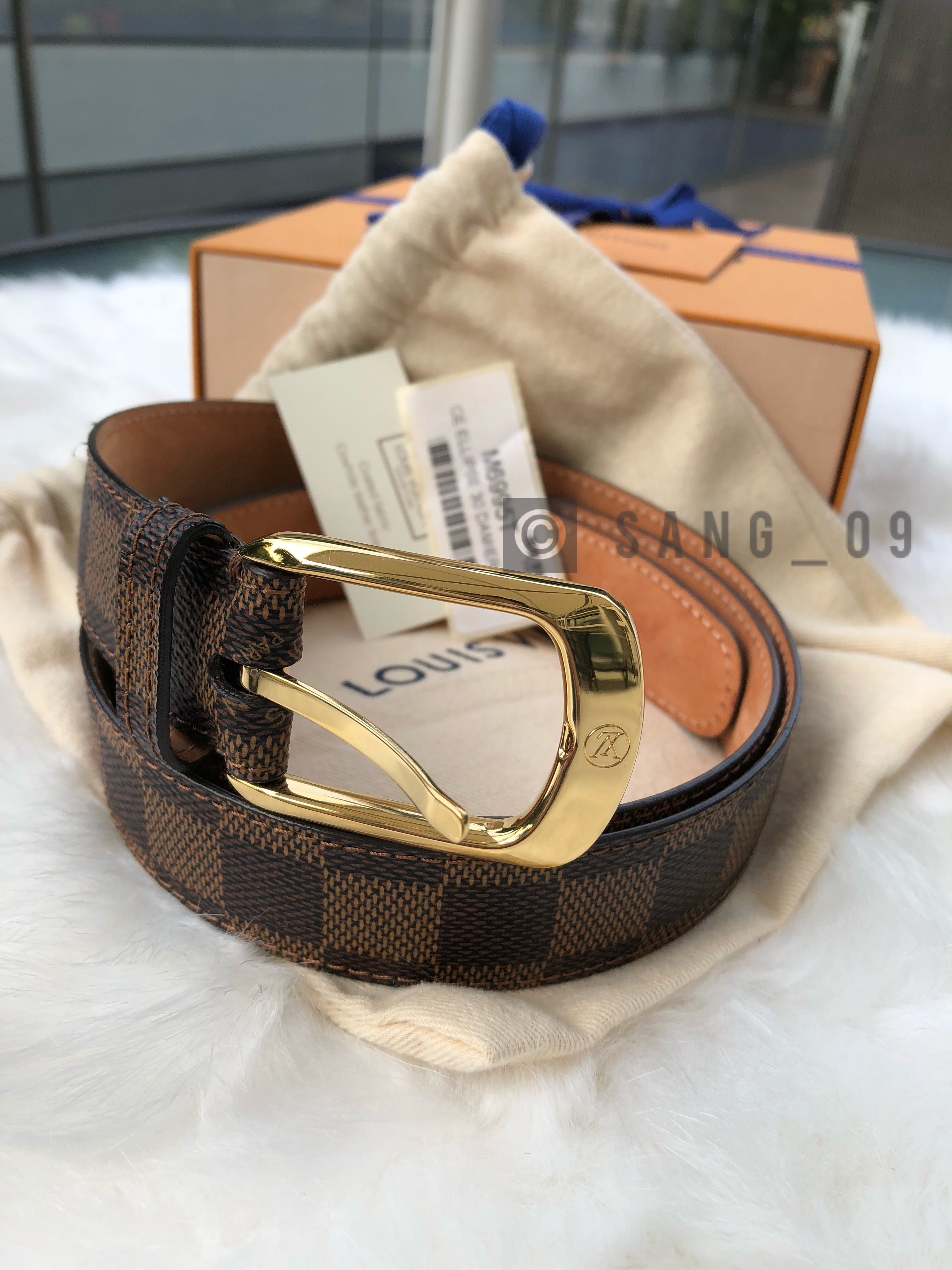 Louis Vuitton Vintage Brown Damier Ebene Ellipse Canvas Belt, Best Price  and Reviews
