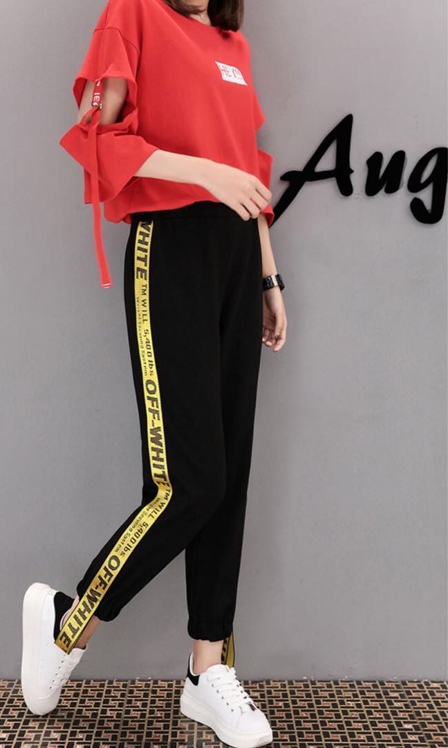 Womens off white joggers shop