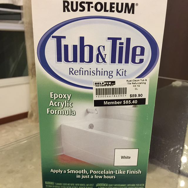 Rustoleum Tub And Tile Refinishing Kit Epoxy Acrylic Paint