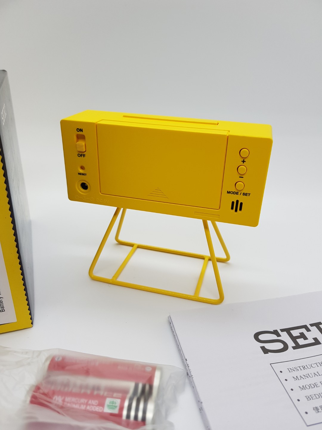 SEIKO Digital Alarm Clock QHL062Y (Yellow), Furniture & Home Living