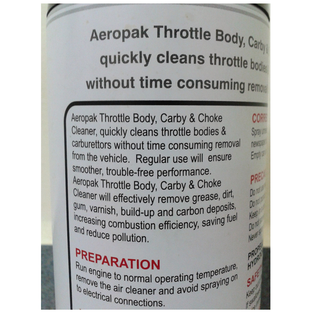 Aeropak Carburator throttle body Choke Spray , Carburator Cleaner Throttle  Body Cleaner Choke Spray Cleaner Aeropak