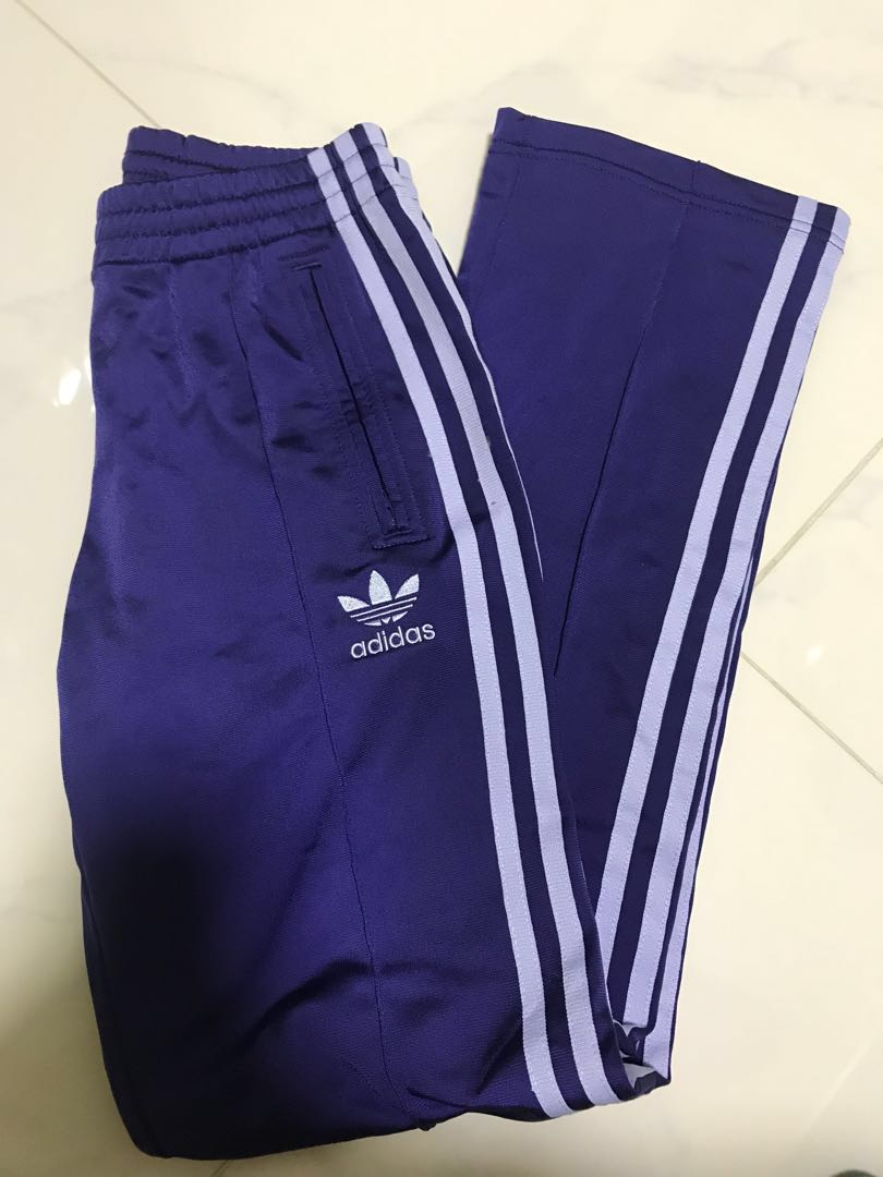 purple track shorts