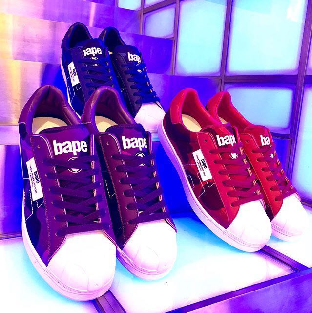 bape shoes purple