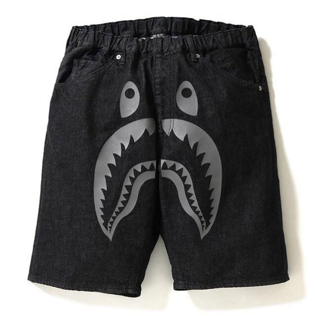 bape jean shorts