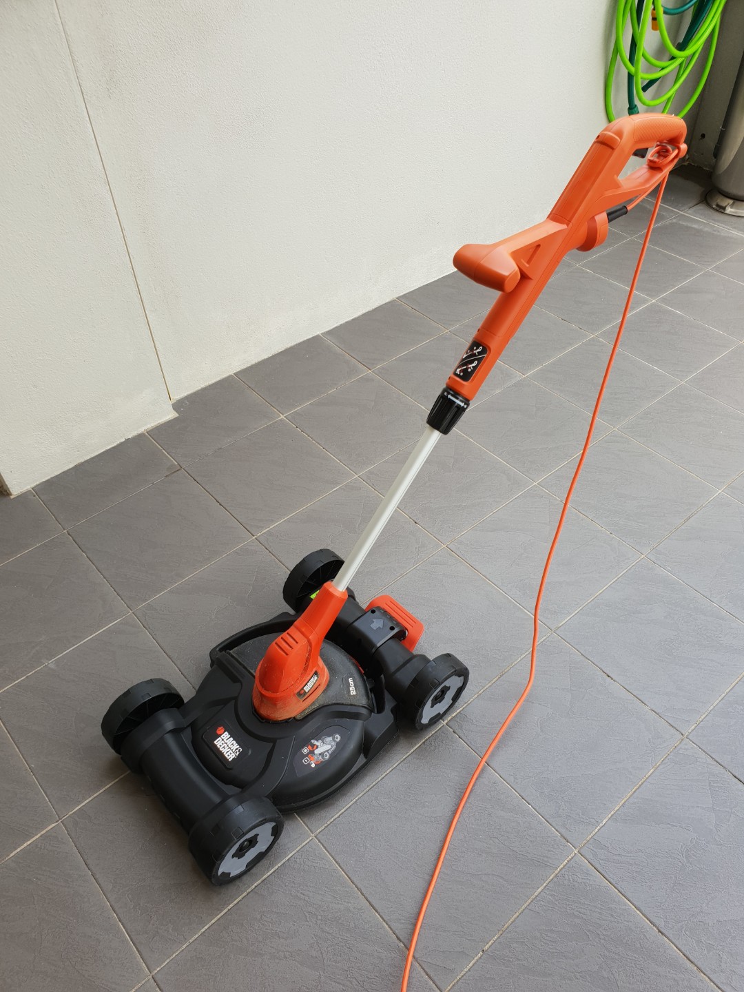 Black & Decker string trimmer with base mower, Furniture & Home Living