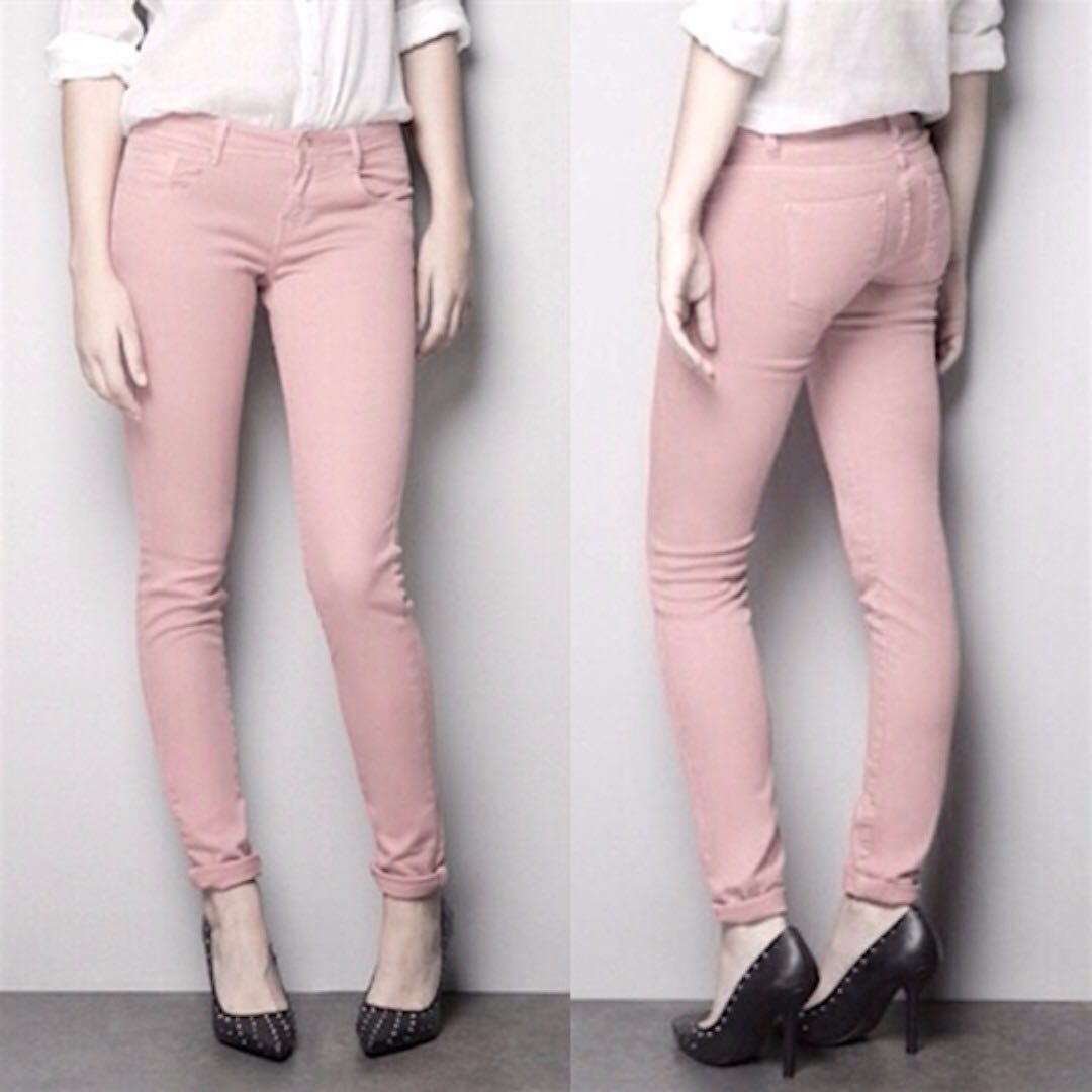 BN ZARA Pink Skinny Jeans, Women's 
