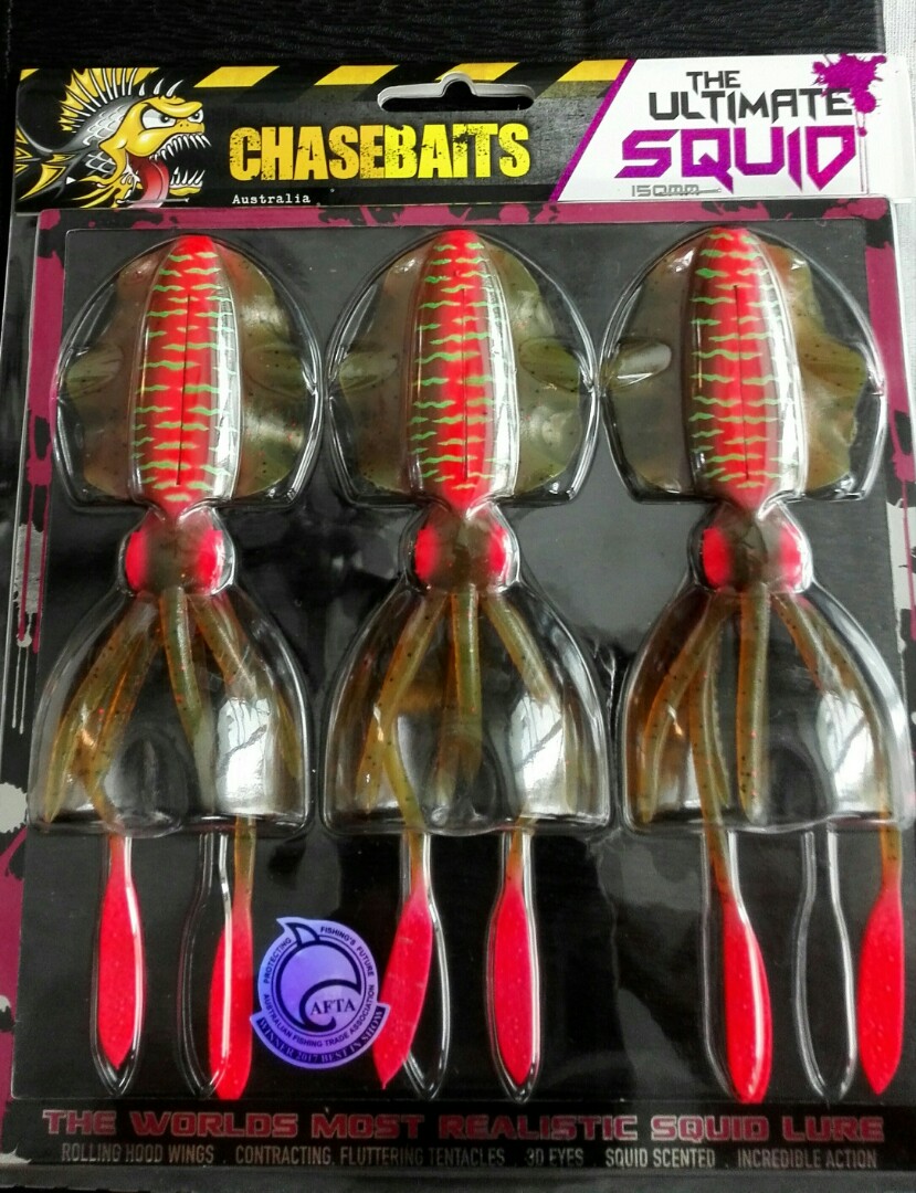 CHASEBAITS ULTIMATE SQUID 150mm, Sports Equipment, Fishing on Carousell