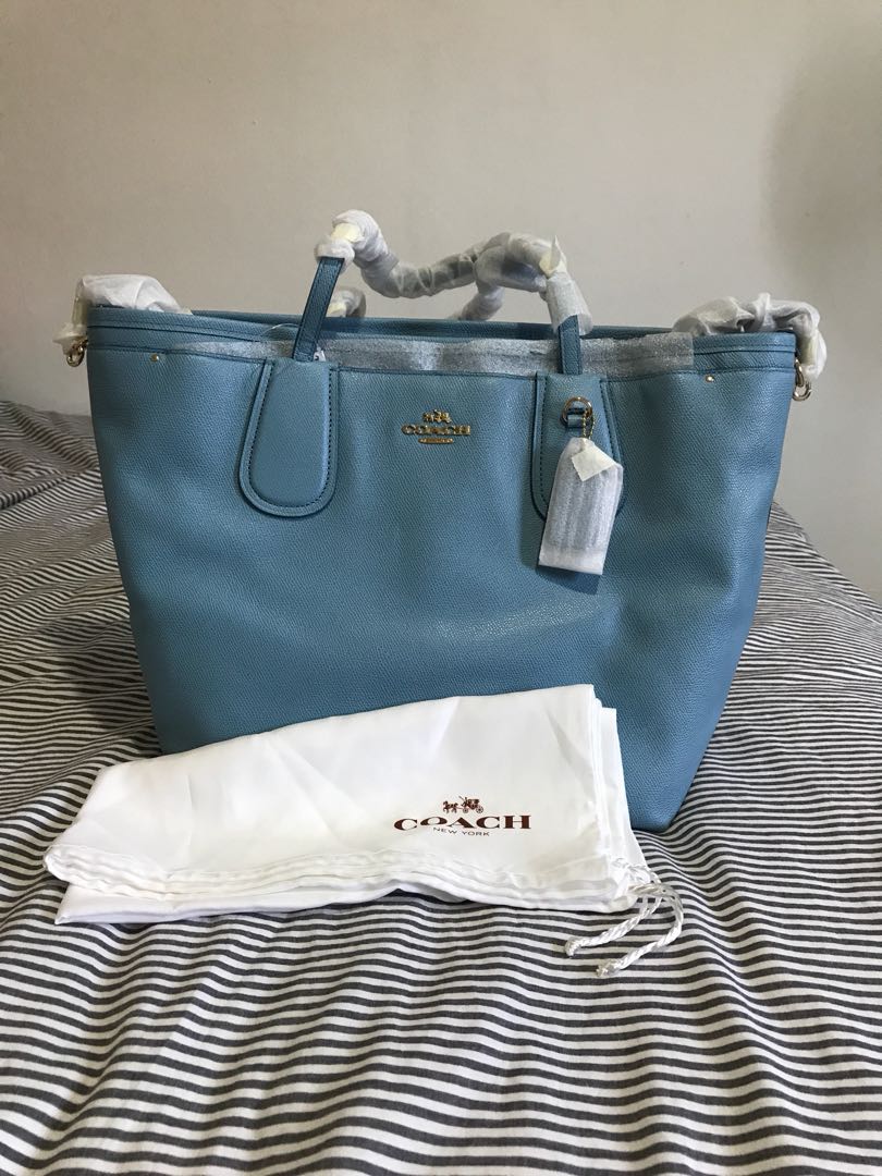 blue coach diaper bag