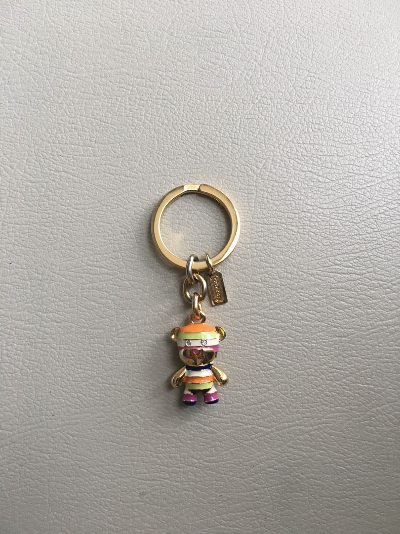 coach teddy bear keychain