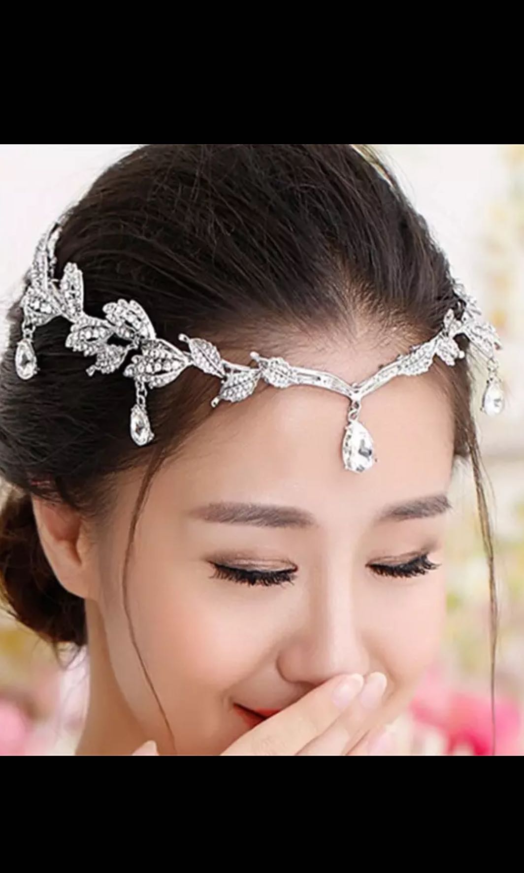 Chain headpiece wedding best sale