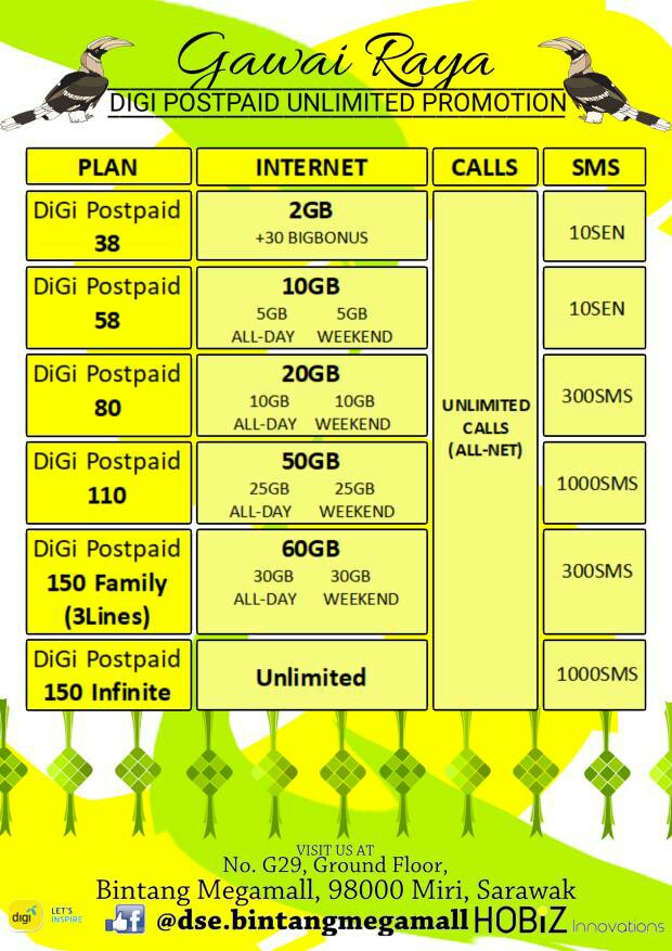 Digi Postpaid Plan Gawai Raya Promotion Services Others On Carousell