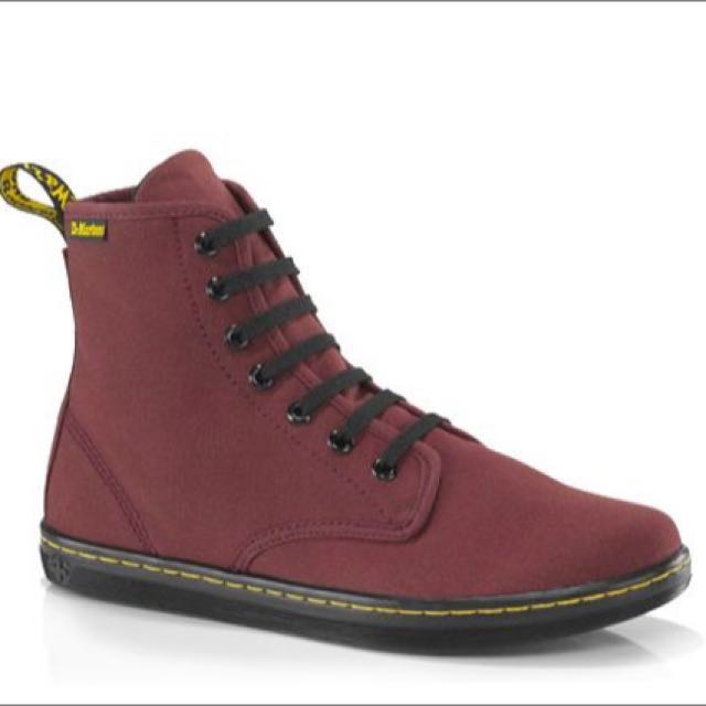 Dr Martens Shoreditch Cherry Red Canvas Women s Fashion Footwear