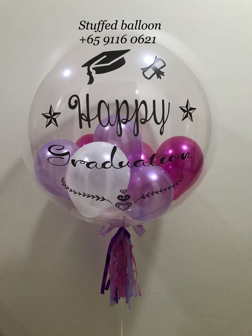 Happy graduation balloon, convo balloon, bubble balloon, customized