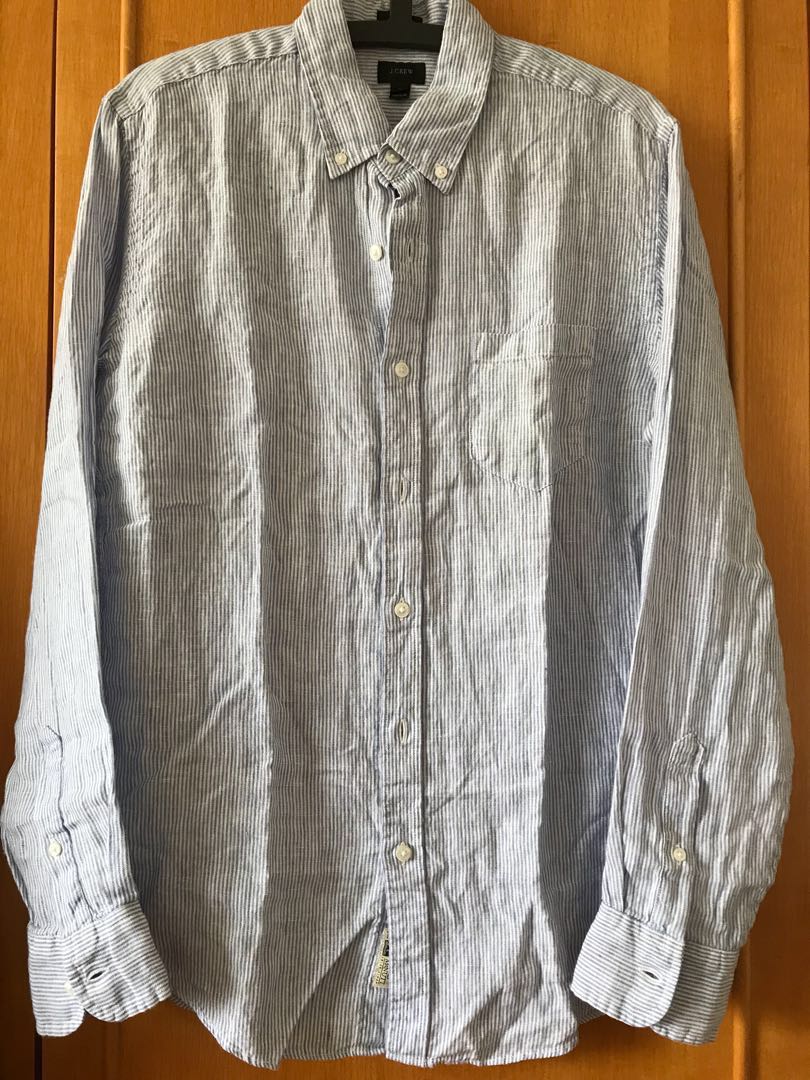 J Crew Baird Mcnutt Irish Linen Summer Shirt Men S Fashion