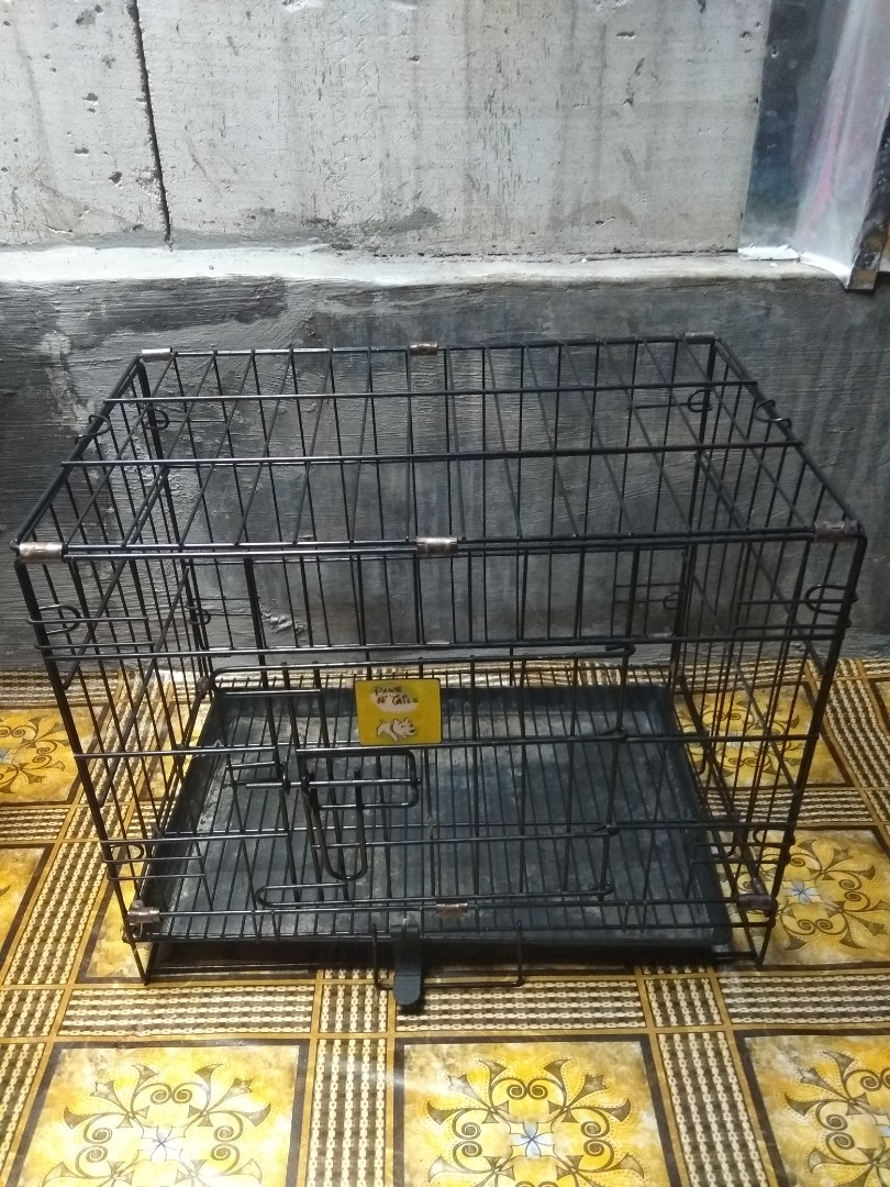 Kandang Kitten Kelinci Lipat Warna Hitam Perlengkapan Hewan